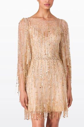 Jenny Packham Dazzle Dress in Illusion at Nordstrom, Size 10 Uk