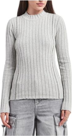Patrizia Pepe Maglia - Dames - Ronde hals truien - Grijs - S - Truien & Vesten