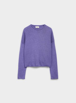 Contemporaine Womens Rolled-hem loose sweater