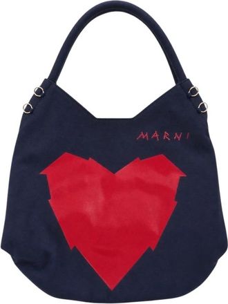 Marni Mw 116f Charms Bag - Dames - Schoudertassen - Blauw - ONE Size - Leer - Tassen