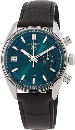 Tag Heuer Carrera Chronograph Automatic Green Dial Mens Watch CBS2211.FC6545