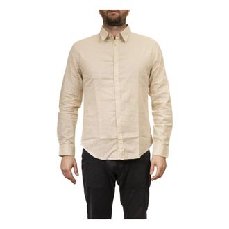 Censured Heren, Overhemden, Beige, Maat: 3XL Linnen