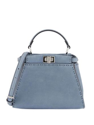 Fendi Selleria Peekaboo kleine leren schoudertas - Blauw