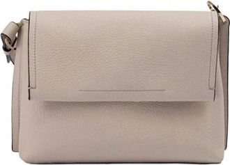 Giada Womens Grained Leather Crossbody Bag In Beige