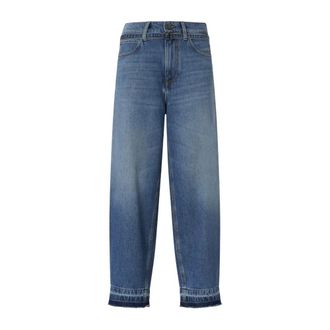 Pinko Loose-fit Jeans, female, Blue, Size: W27 Estelle Belt Egg Jeans