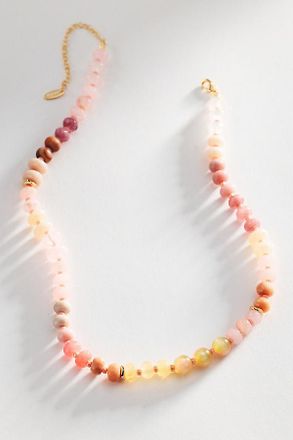 Anthropologie Rainbow Stone Necklace
