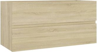 vidaXL Armario Lavabo Madera Contrachapada Roble Sonoma 90x38,5x45 Cm Vidaxl