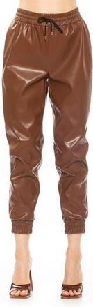 Alexia Admor Axel Faux Leather Joggers in Camel at Nordstrom Rack, Size X-Small