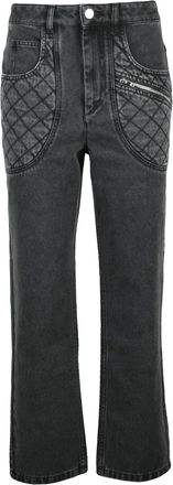 Isabel Marant Black Cotton Straight Jeans