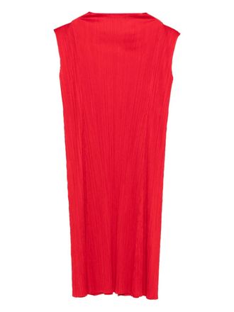 Pleats Please Issey Miyake Monthly Colors: November midi dress - Red
