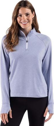 Cutter & Buck Adapt Recycled Soft Knit Stripe Womens Quarter Zip Pullover