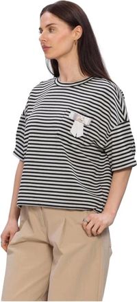 Summum Tops, Dames, Veelkleurig, S, Polyester, Top Striped Scuba