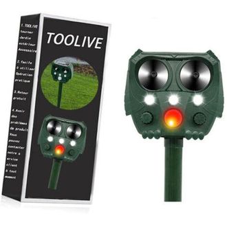OEM Repelente De Aves, Repelente Ultras&oacute;nico De Aves Con Energ&iacute;a Solar, Cinco Limas, C&eacute;sped Verde