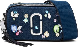 Marc Jacobs The Gem Denim Snapshot Crossbody Bag in Indigo at Nordstrom