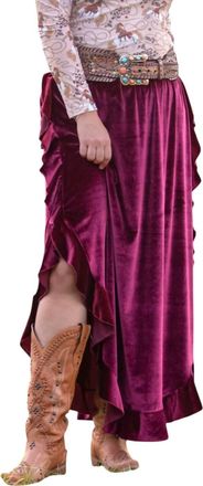 Tasha Polizzi Gala Skirt In Dark Red