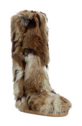 Azalea Wang Fennec Faux Fur Over the Knee Boot in Brown at Nordstrom Rack, Size 8