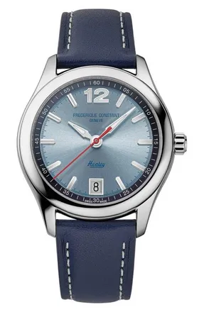 Frederique Constant Vintage Rally Healey Automatic Leather Strap Watch Gift Set, 36mm in Navy at Nordstrom