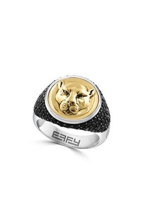 Effy Mens Black Spinel Animal Two-Tone Ring at Nordstrom Rack, Size 10