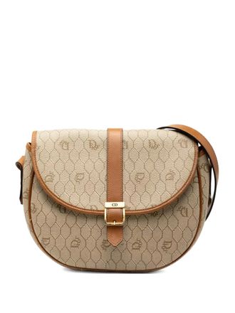 Dior 20th Century Honeycomb Coated Canvas crossbody bag - Bruin