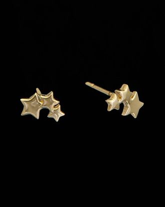 Italian Gold, Inc 14K Graduated Triple Star Studs