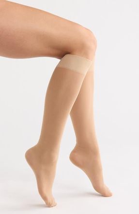 Nordstrom 3-Pack Sheer Knee High Socks in Taupe at Nordstrom, Size 9