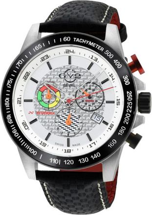 Gevril Group Scuderia Chronograph Tachymeter White Dial Mens Watch 9920