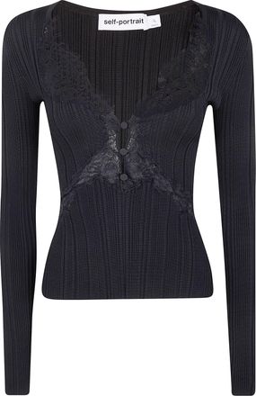 Self Portrait Lace Knit Top