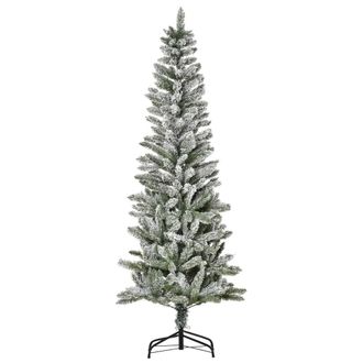 HOMCOM &Aacute;rbol de navidad &oslash;60x180 cm verde y blanco