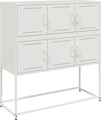 vidaXL Sideboard White 100.5x39x107 cm Steel Vidaxl