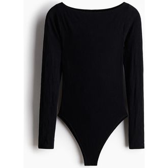 H&M Seamless Lace Body in Black at Nordstrom, Size X-Small