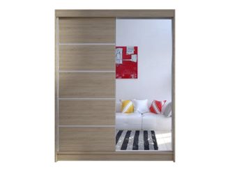 Mirjan24 Mobilier1 - Armario Closico 143, Roble Sonoma, 200x150x58cm, Puertas De Armario: Correderas, N&uacute;mero De Estantes: 0