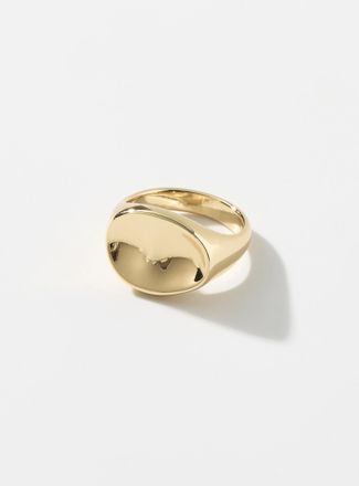 Simons Womens Hammered oval ring