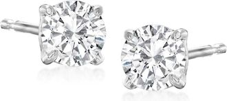 Ross-Simons Diamond Stud Earrings in 14kt White Gold