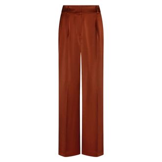 Dante6 Jules Satijnen Broek - Dames - Broeken - Bruin - Maat: M Satijn