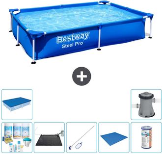 Bestway Piscina Bestway Steel Pro Rectangular - 221x150x43 Cm - 7-piezas S22225