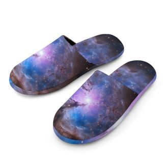 Generic Spaces Galaxy with Stars Mens House Slippers Slip Indoor Slipper On Shoes Warm Outdoor