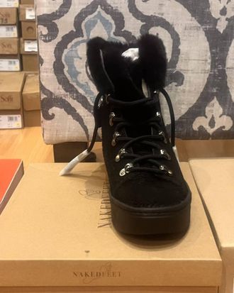 Naked Feet Womens Kaffra Platform Hiker Boots In Black