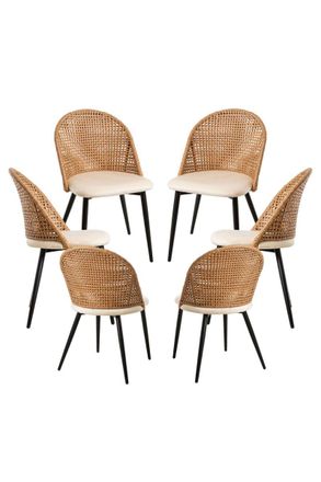 Regalos Miguel Packs Sillas Comedor - Pack 6 Sillas Torsa - Beige