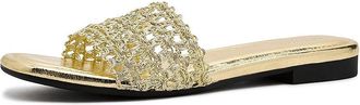 Rag & Bone Ellie Slides Womens Sandals Gold : EU 36.5 (US Womens 6.5) M, Synthetic