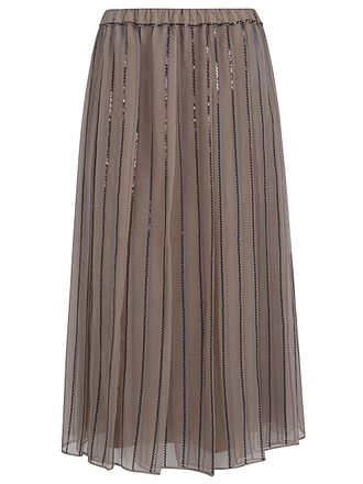 Brunello Cucinelli Brunello Cucinelli Silk Midi Skirt