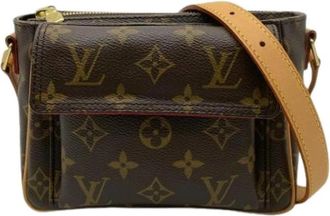 Louis Vuitton Pre-owned Vintage Shoulder Bag - Dames - Vintage Schoudertas - Bruin - ONE Size - Leer - Vintage