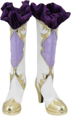Generic Womens Anime Cosplay Boots for EliAyase Fancy Stage Performance Props Shoes Custom Made Halloween Christma Comic Con (white,10.5)