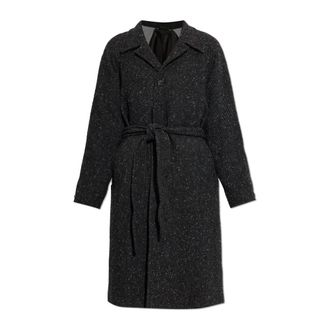 Paul Smith Wollen mantel met visgraatmotief - Heren - Mantels - Grijs - Maat: 2XL Wol