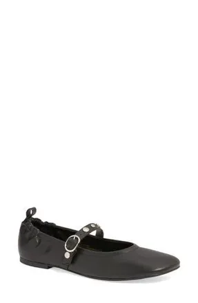 Open Edit Amethyst Mary Jane Ballet Flat in Black at Nordstrom Rack, Size 8.5