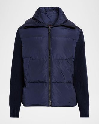 Canada Goose Men & apos;s HyBridge Wool-Knit Nylon Down Hooded Jacket