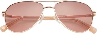 Ted Baker Aviator Sunglasses in Rose Gold at Nordstrom Rack