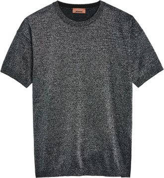 Missoni T-shirt girocollo a coste - Grigio
