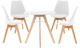 Clp Clp - Juego De Comedor Livik &Oslash; 75 Cm Blanco