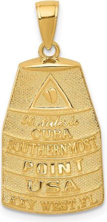 Diamond2Deal 14k Yellow Gold Southern Most Point USA KEY WEST Pendant