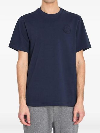Moncler Short Sleeves Heavy Combed Cotton Jersey T-Shirt